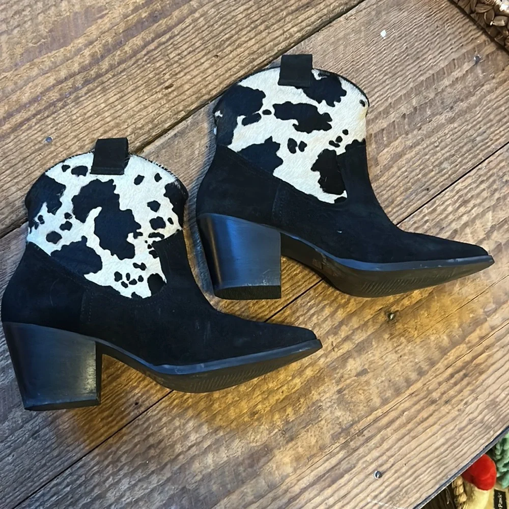 Nasty Gal Cow Does It Feel Suede Pony Hair Boots